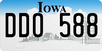IA license plate DDO588
