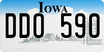 IA license plate DDO590