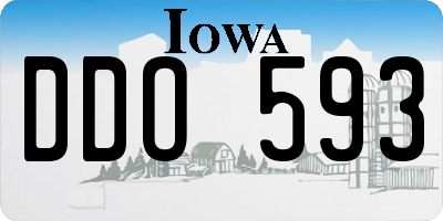 IA license plate DDO593