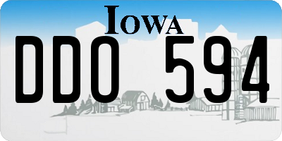 IA license plate DDO594
