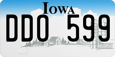 IA license plate DDO599