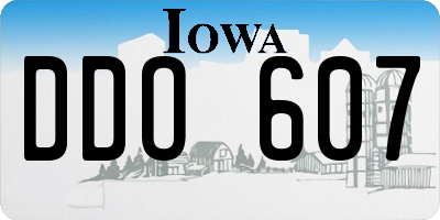 IA license plate DDO607