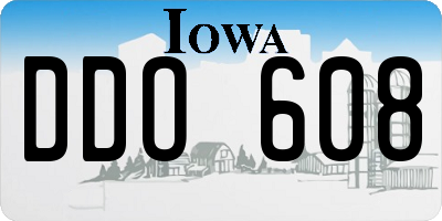 IA license plate DDO608
