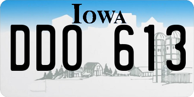 IA license plate DDO613