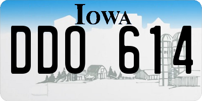 IA license plate DDO614
