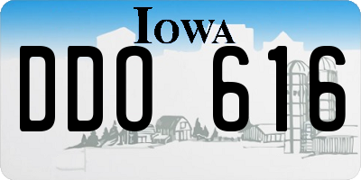 IA license plate DDO616