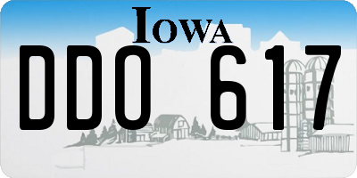 IA license plate DDO617