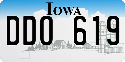 IA license plate DDO619