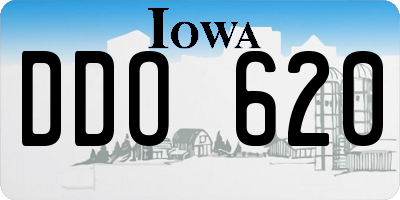 IA license plate DDO620