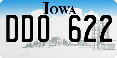 IA license plate DDO622