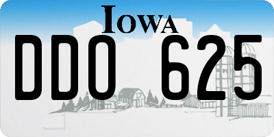 IA license plate DDO625