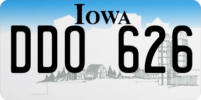 IA license plate DDO626