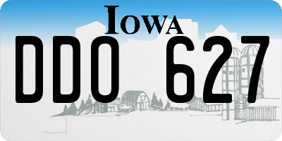 IA license plate DDO627