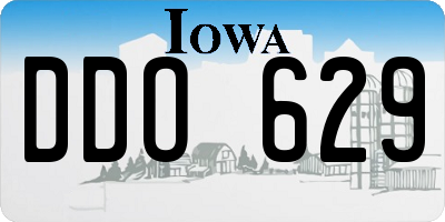 IA license plate DDO629
