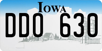 IA license plate DDO630