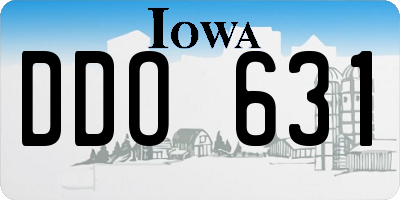 IA license plate DDO631