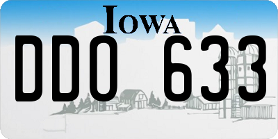 IA license plate DDO633