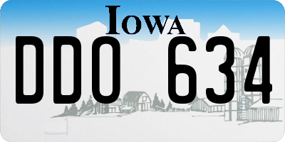 IA license plate DDO634
