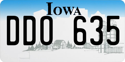 IA license plate DDO635