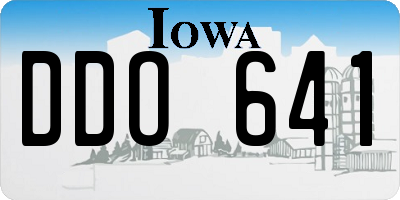 IA license plate DDO641