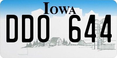 IA license plate DDO644