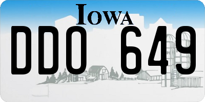 IA license plate DDO649