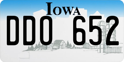 IA license plate DDO652