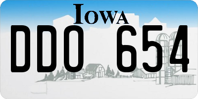 IA license plate DDO654