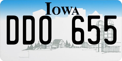 IA license plate DDO655