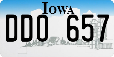 IA license plate DDO657
