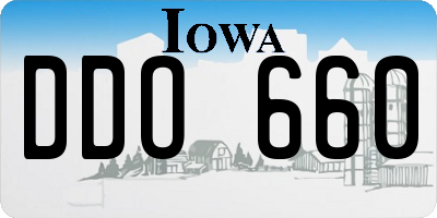 IA license plate DDO660