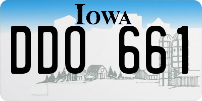 IA license plate DDO661