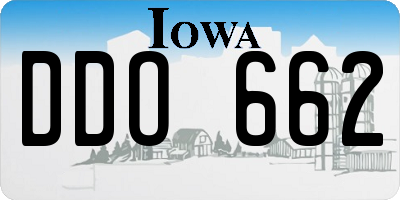 IA license plate DDO662