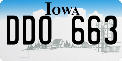 IA license plate DDO663