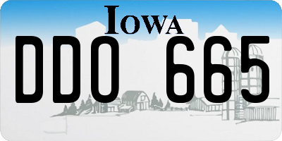 IA license plate DDO665
