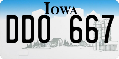 IA license plate DDO667