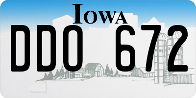 IA license plate DDO672