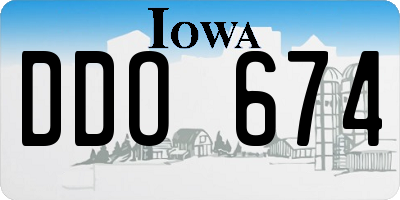 IA license plate DDO674