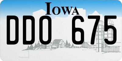 IA license plate DDO675