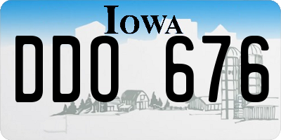 IA license plate DDO676
