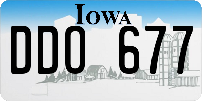 IA license plate DDO677