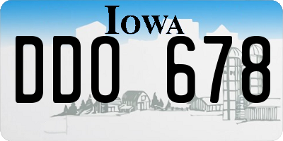 IA license plate DDO678