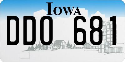 IA license plate DDO681