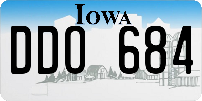 IA license plate DDO684