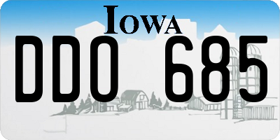 IA license plate DDO685