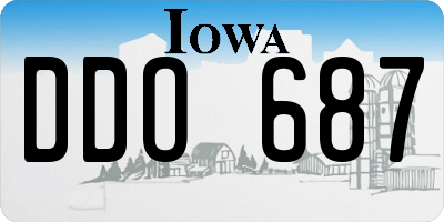 IA license plate DDO687