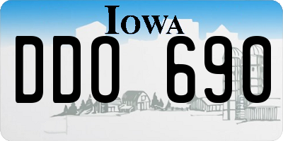 IA license plate DDO690