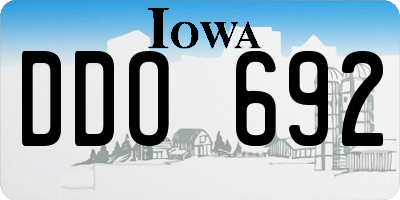 IA license plate DDO692