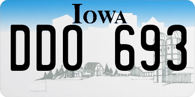 IA license plate DDO693