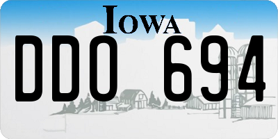 IA license plate DDO694